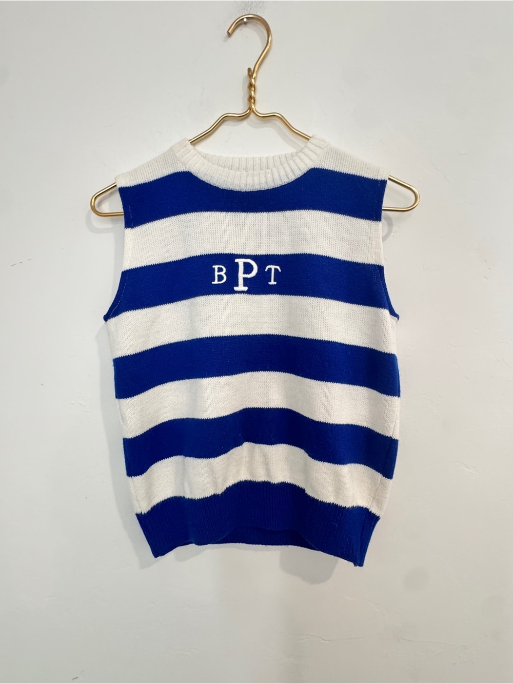 Dehen Knitting Co Striped Sweater Vest Small